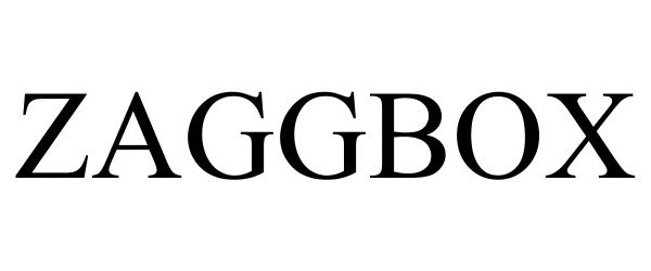 Trademark Logo ZAGGBOX