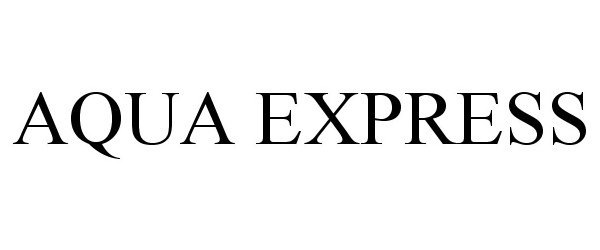 Trademark Logo AQUA EXPRESS
