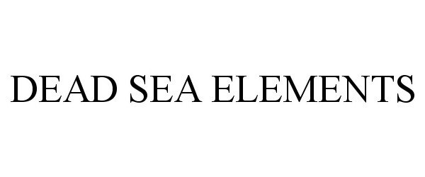 Trademark Logo DEAD SEA ELEMENTS