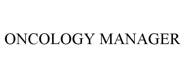  ONCOLOGY MANAGER