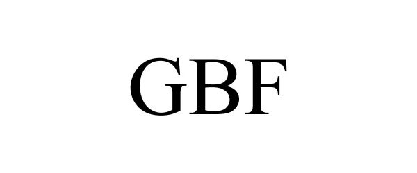 Trademark Logo GBF