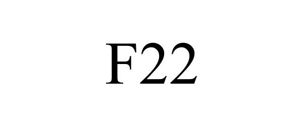Trademark Logo F22