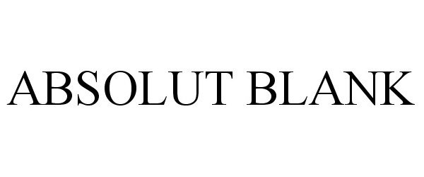 Trademark Logo ABSOLUT BLANK