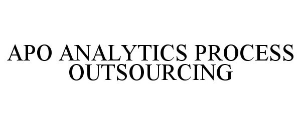  APO ANALYTICS PROCESS OUTSOURCING