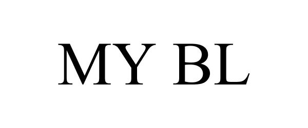 Trademark Logo MY BL