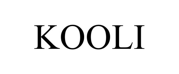 Trademark Logo KOOLI