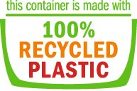  THIS CONTAINER IS MADE WITH 100% RECYCLED PLASTIC