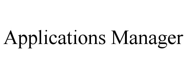 Trademark Logo APPLICATIONS MANAGER