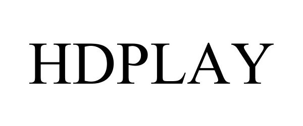 Trademark Logo HDPLAY