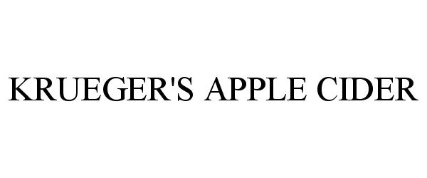 Trademark Logo KRUEGER'S APPLE CIDER