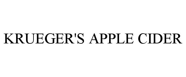  KRUEGER'S APPLE CIDER