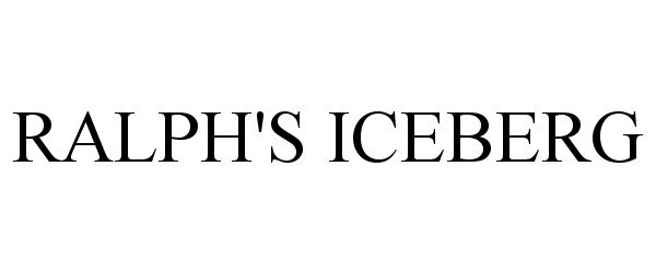 Trademark Logo RALPH'S ICEBERG