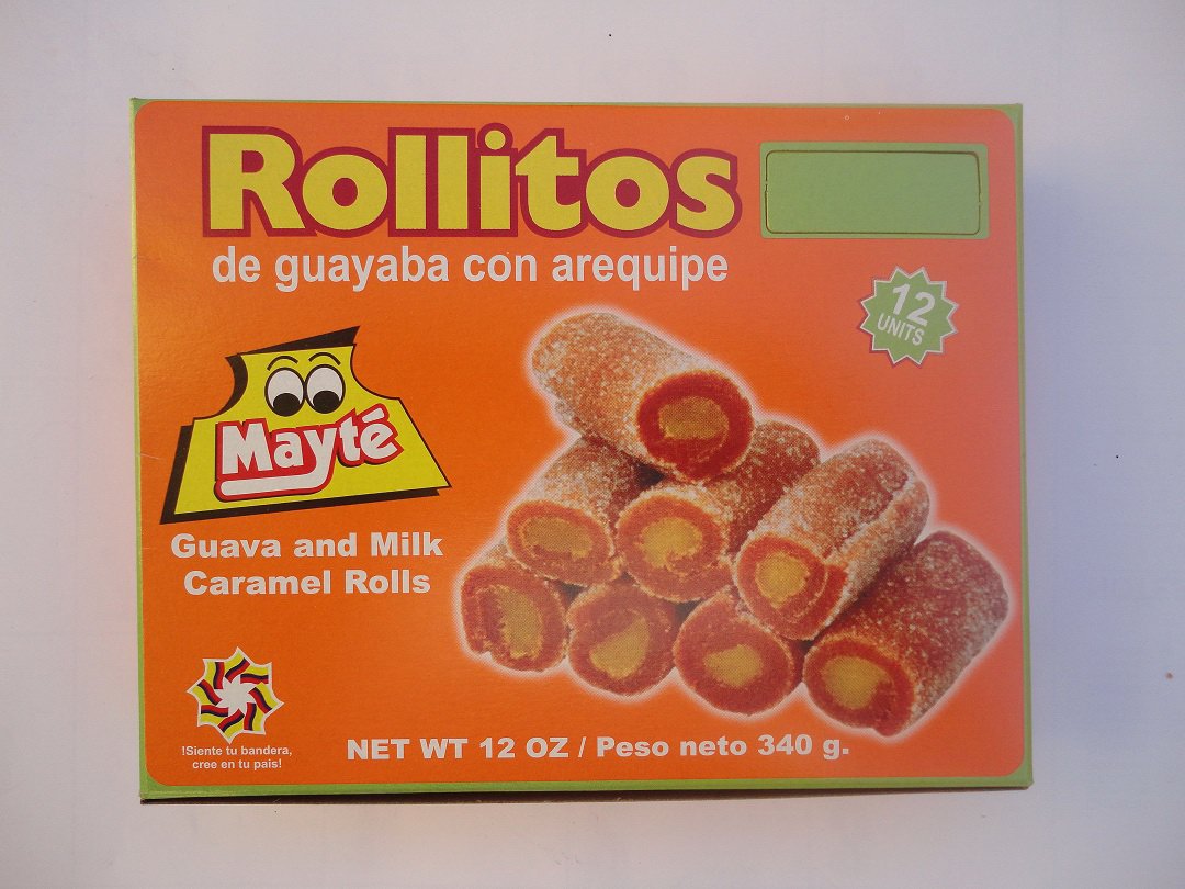  ROLLITOS DE GUAYABA CON AREQUIPE MAYTÃ GUAVA AND MILK CARAMEL ROLLS !SIENTE TU BANDERA, CREE EN TU PAIS! 12 UNITS NET WT 12 OZ 