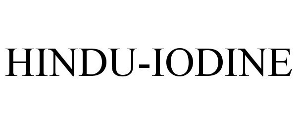 Trademark Logo HINDU-IODINE