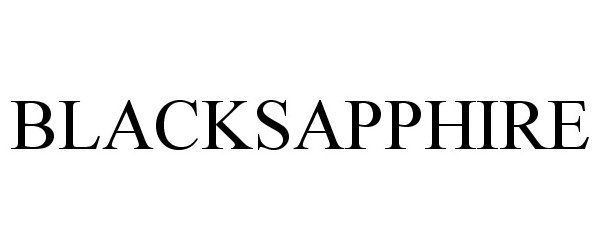 Trademark Logo BLACKSAPPHIRE