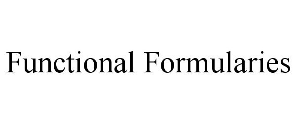  FUNCTIONAL FORMULARIES