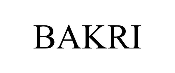 Trademark Logo BAKRI