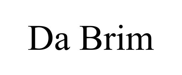 Trademark Logo DA BRIM