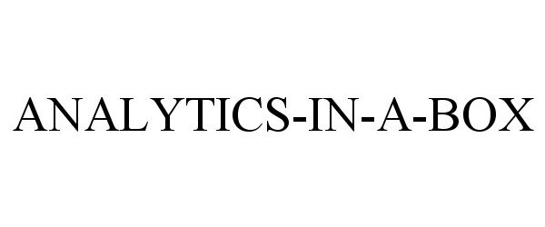 Trademark Logo ANALYTICS-IN-A-BOX