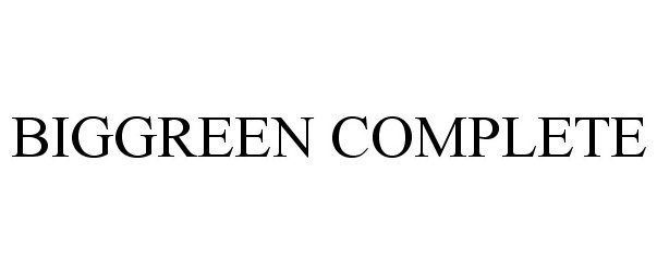 Trademark Logo BIGGREEN COMPLETE