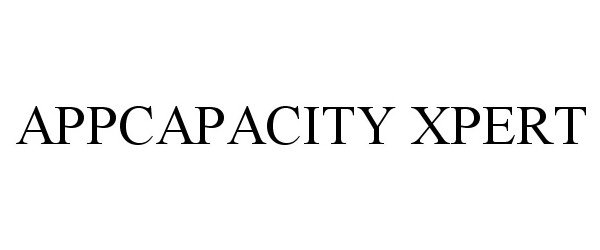 Trademark Logo APPCAPACITY XPERT