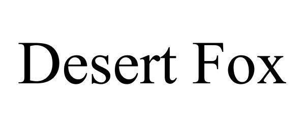 Trademark Logo DESERT FOX