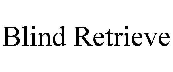 Trademark Logo BLIND RETRIEVE