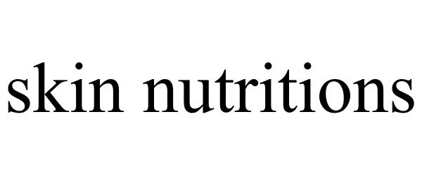 Trademark Logo SKIN NUTRITIONS