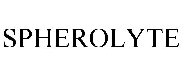 Trademark Logo SPHEROLYTE