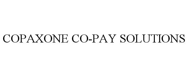 Trademark Logo COPAXONE CO-PAY SOLUTIONS