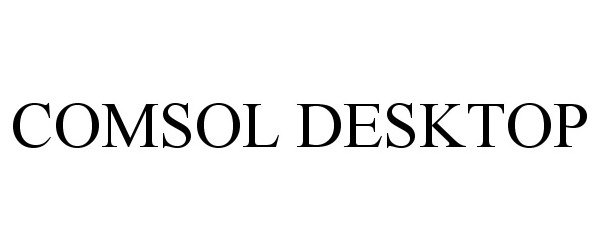 Trademark Logo COMSOL DESKTOP