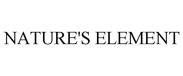 Trademark Logo NATURE'S ELEMENT