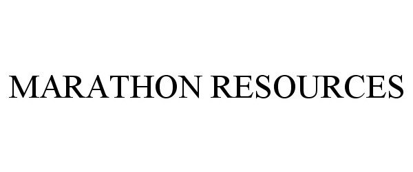  MARATHON RESOURCES