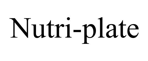 Trademark Logo NUTRI-PLATE