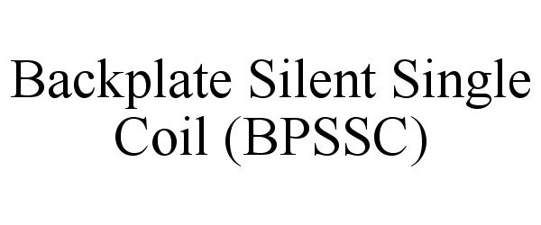  BACKPLATE SILENT SINGLE COIL (BPSSC)