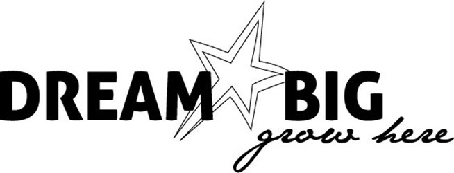 Trademark Logo DREAM BIG GROW HERE