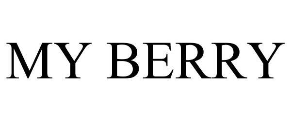 Trademark Logo MY BERRY