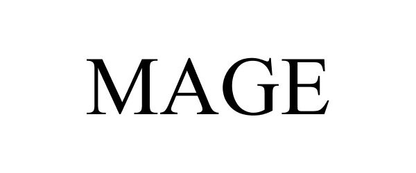 Trademark Logo MAGE