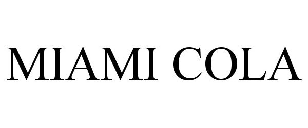 Trademark Logo MIAMI COLA