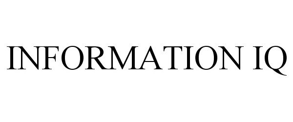 Trademark Logo INFORMATION IQ