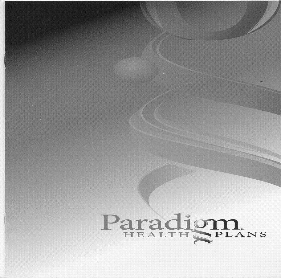 Trademark Logo PARADIGM HEALTH PLANS