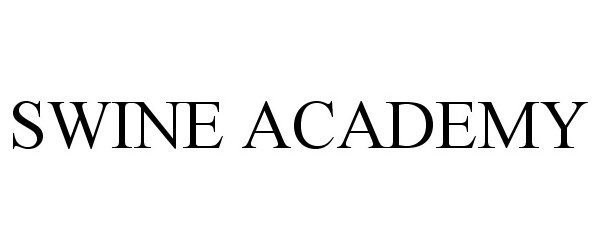 Trademark Logo SWINE ACADEMY
