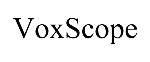Trademark Logo VOXSCOPE