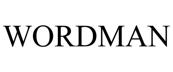 Trademark Logo WORDMAN