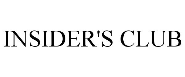 Trademark Logo INSIDER'S CLUB