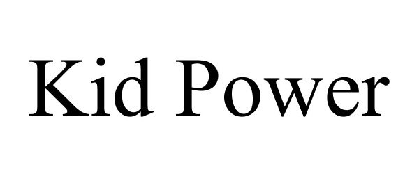 Trademark Logo KID POWER
