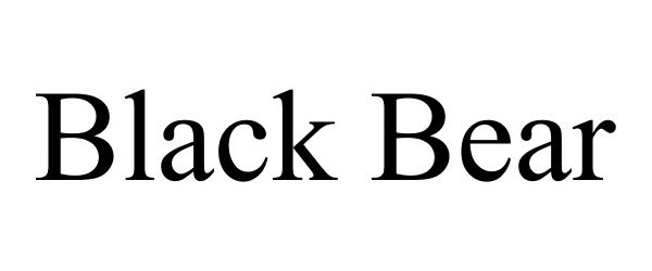 Trademark Logo BLACK BEAR