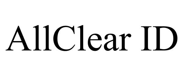 Trademark Logo ALLCLEAR ID