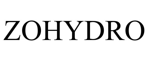 Trademark Logo ZOHYDRO