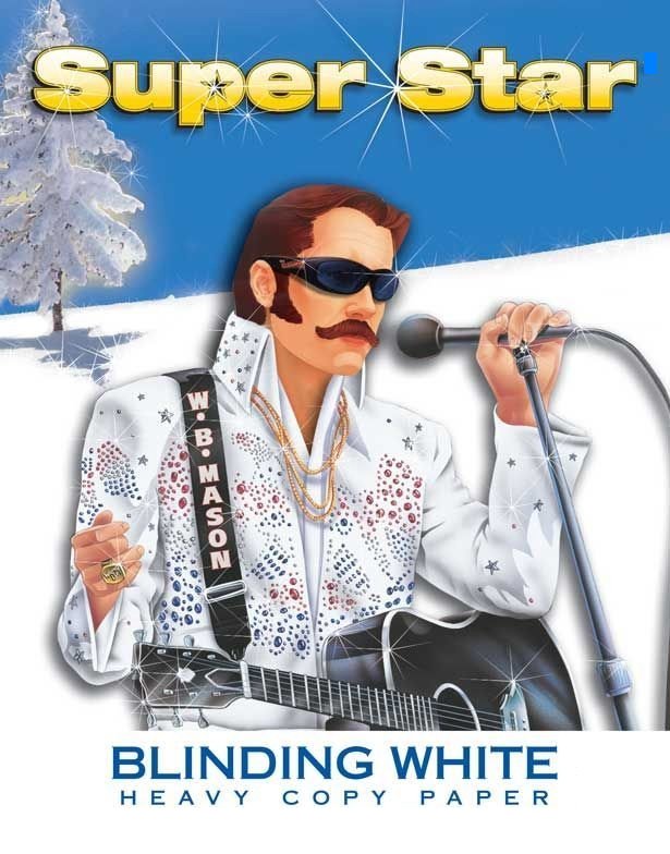  SUPER STAR W.B. MASON BLINDING WHITE HEAVY COPY PAPER